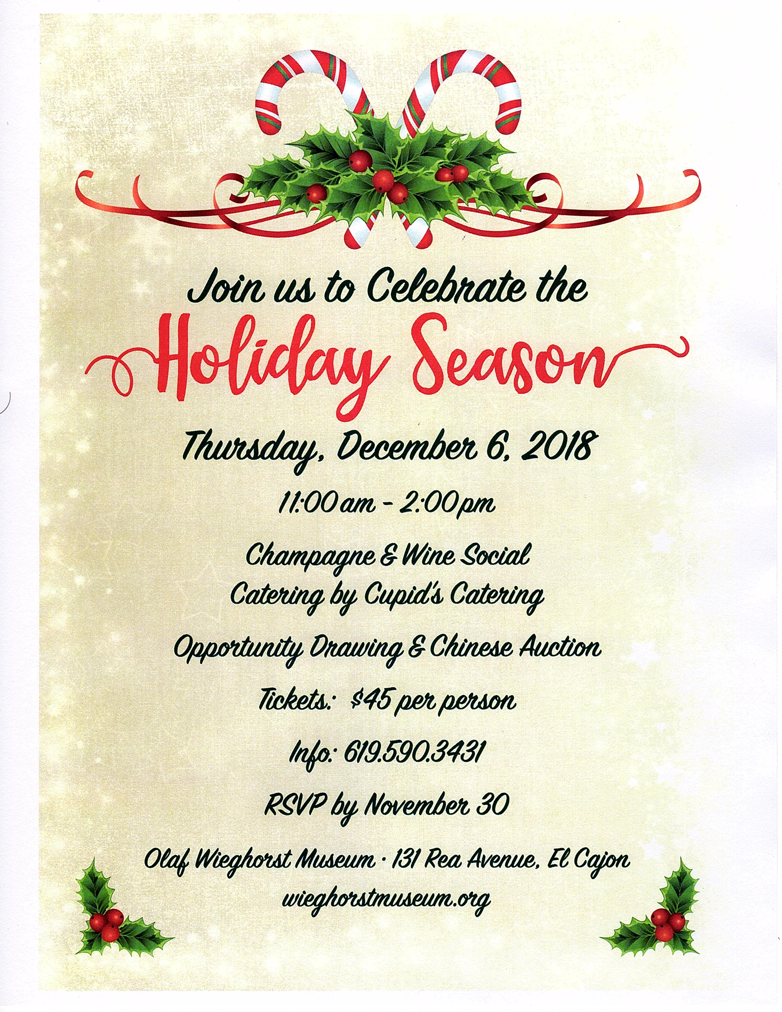 The Holiday Luncheon - Tickets are available online at the website shop ...